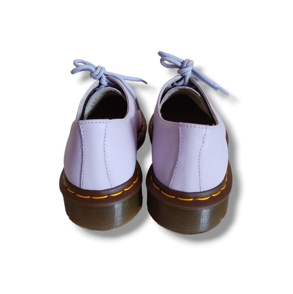 Like New 🌺 Dr Martens 3 Eye 1461 Ladies Purple Heather Virginia Leather Shoes - Picture 5 of 16